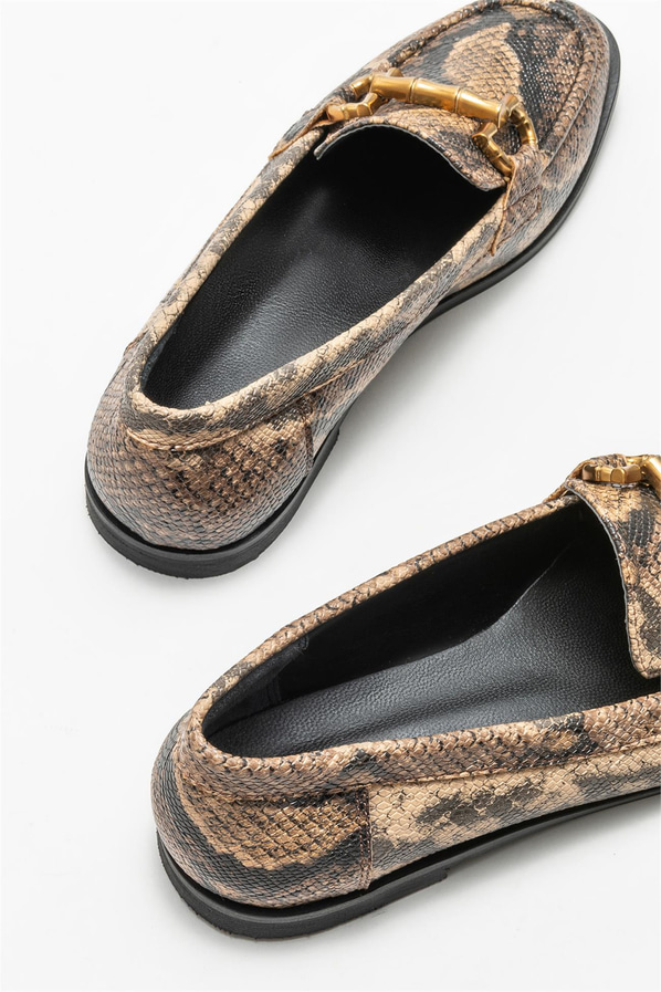 Kahve kadın loafer - Elle Shoes