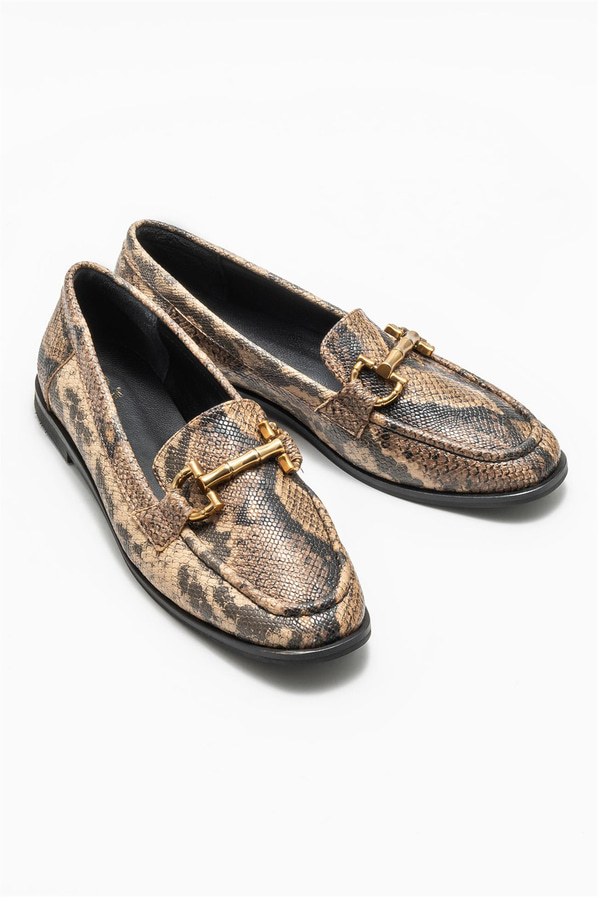 Kahve kadın loafer - Elle Shoes