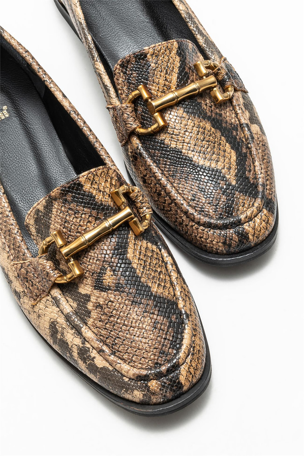 Kahve kadın loafer - Elle Shoes