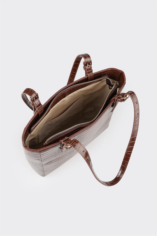 Kahve kadın omuz çantası - Elle Shoes