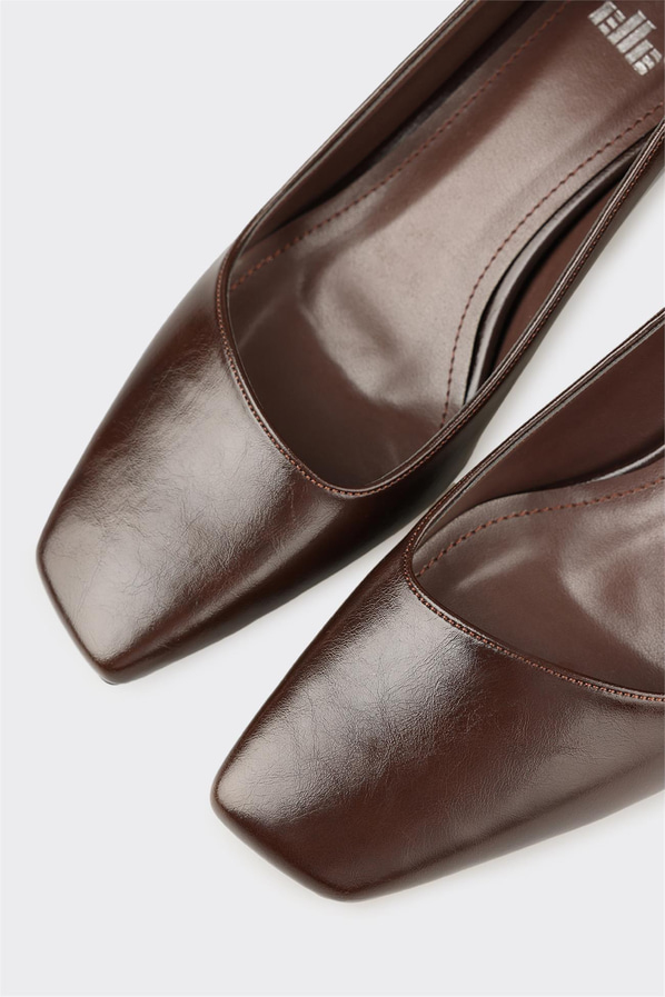 Kahve Kadın Orta Topuk Ayakkabı