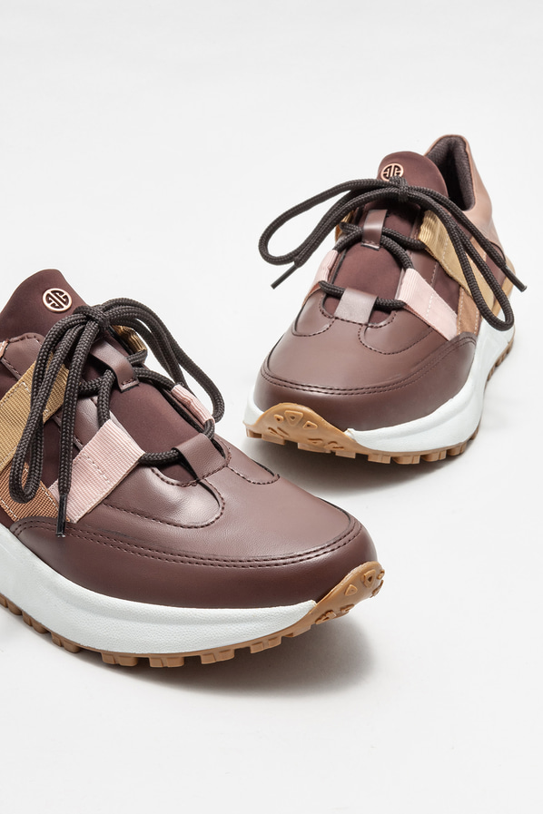 Kahve kadın spor ayakkabı - Elle Shoes