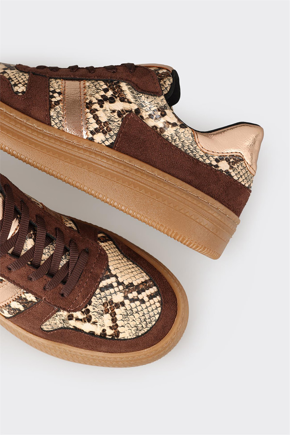 Kahve kadın sneaker - Elle Shoes