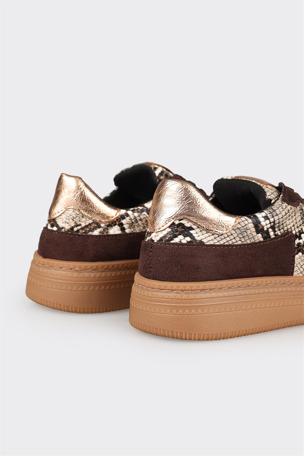 Kahve kadın sneaker - Elle Shoes