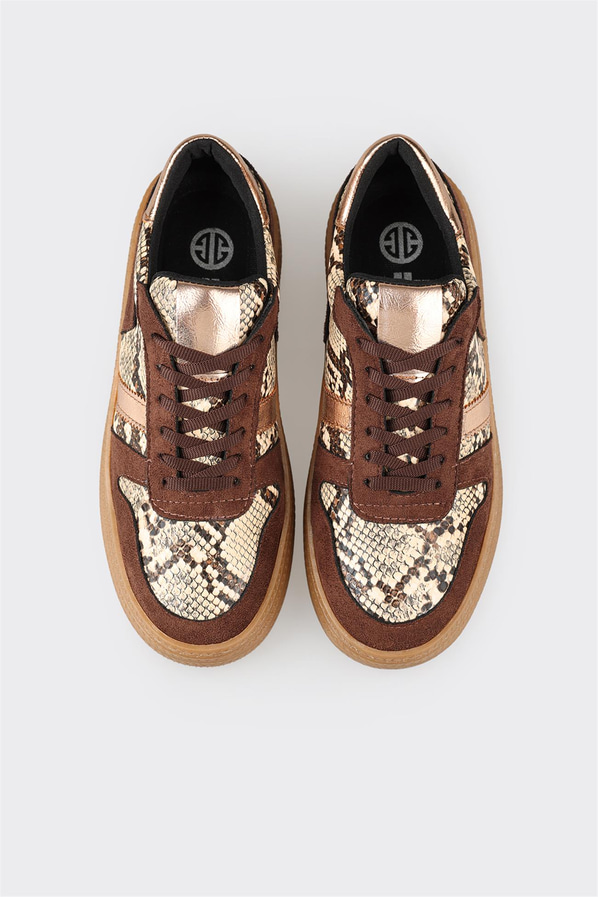 Kahve kadın sneaker - Elle Shoes