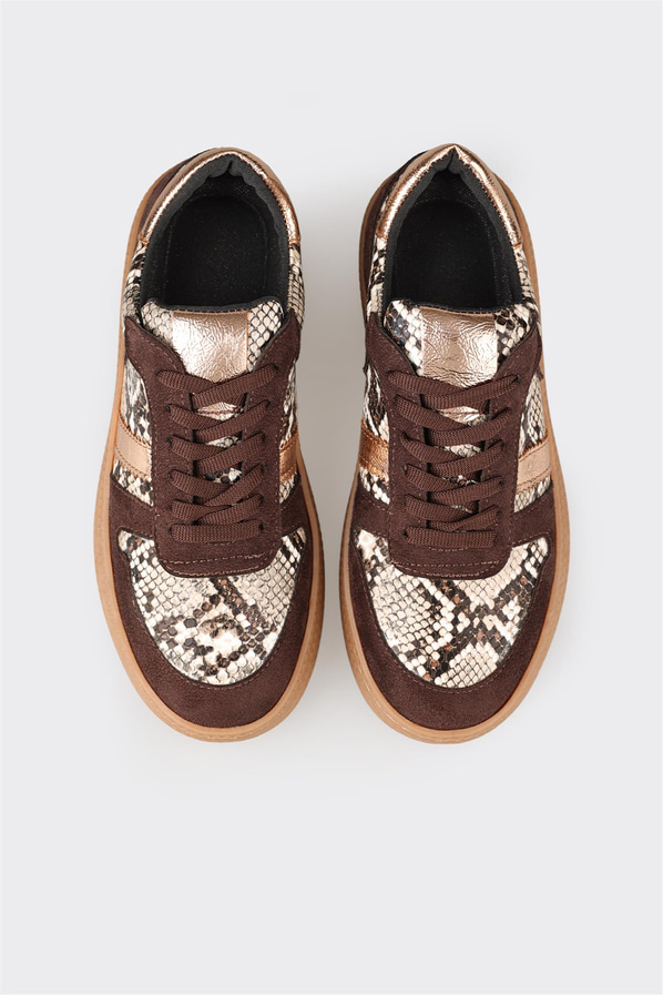 Kahve kadın sneaker - Elle Shoes