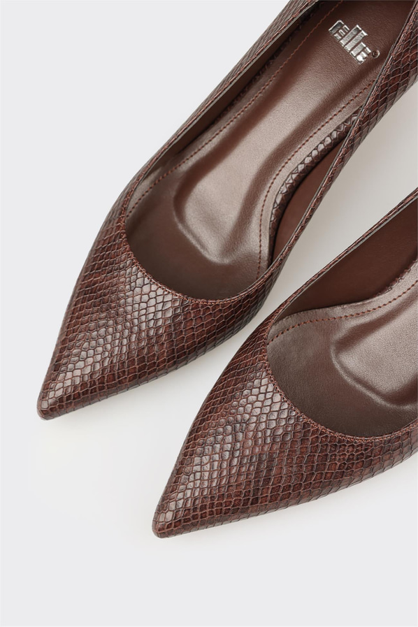 Kahve kadın stiletto - Elle Shoes