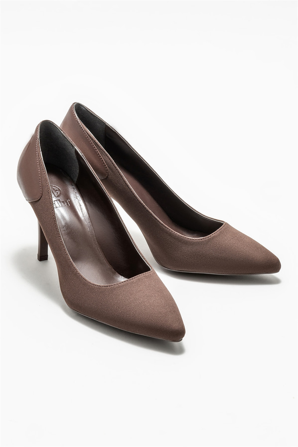 Kahve kadın stiletto - Elle Shoes