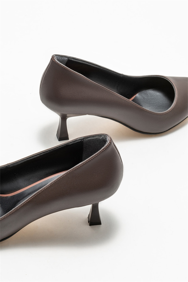 Kahve kadın stiletto - Elle Shoes