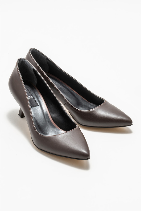 Kahve kadın stiletto - Elle Shoes