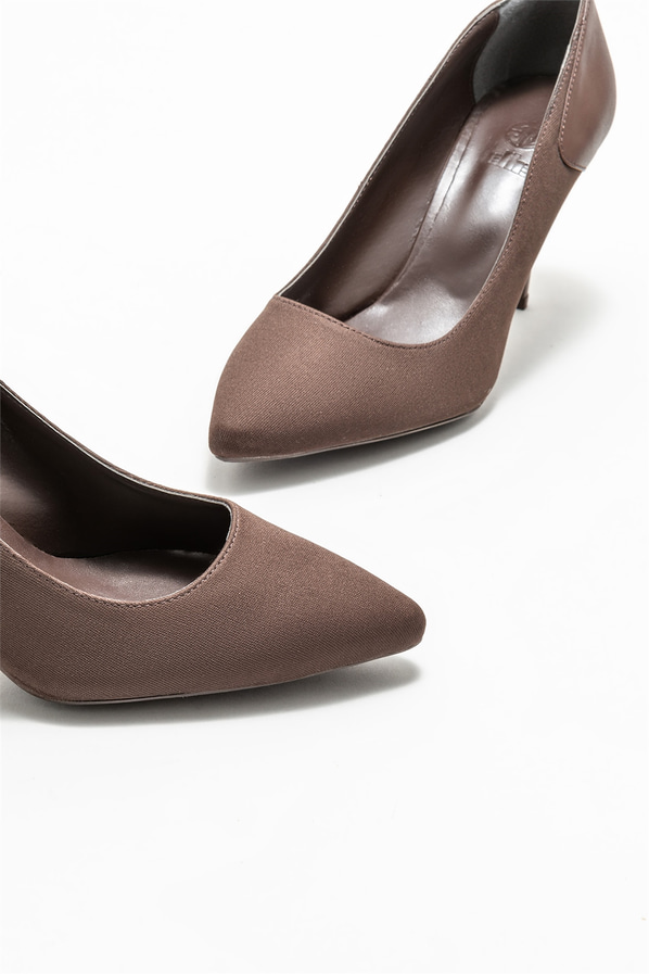 Kahve kadın stiletto - Elle Shoes