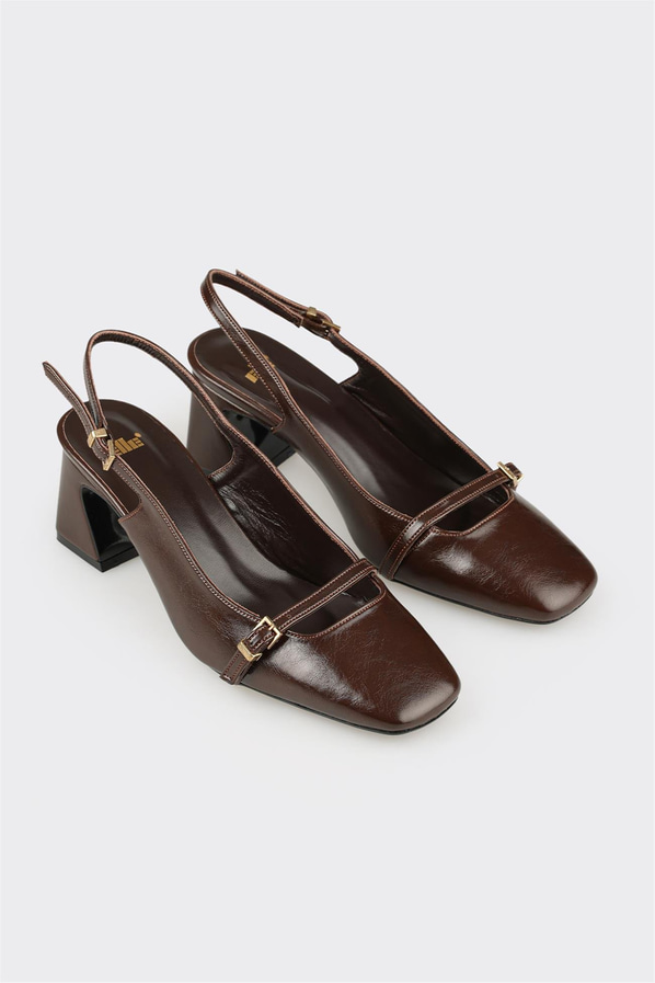 Kahve Kadın Topuklu Ayakkabı