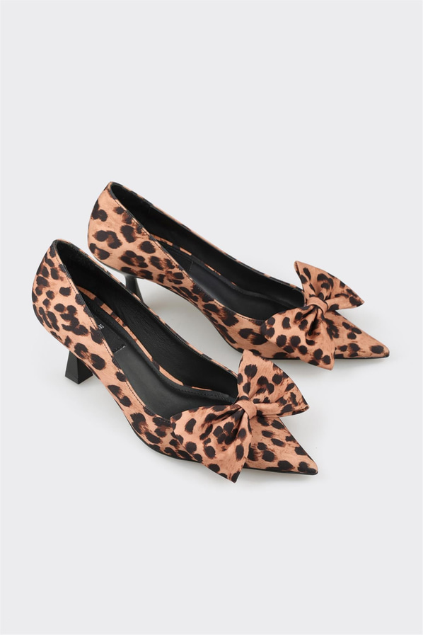 Kahve topuklu kadın ayakkabı - Elle Shoes