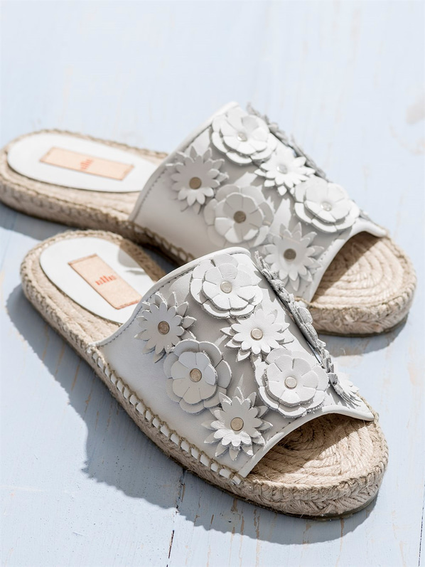 Beyaz kadın terlik - Elle Shoes