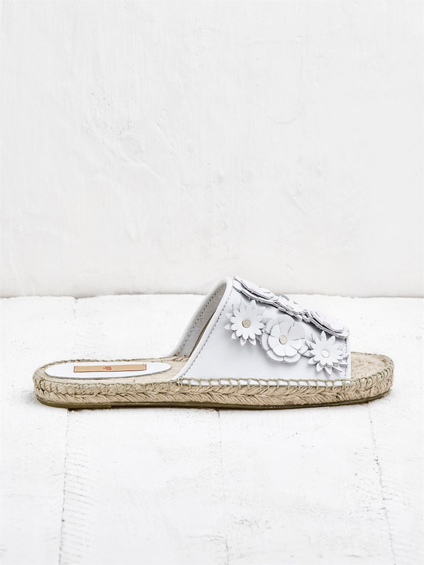 Beyaz kadın terlik - Elle Shoes