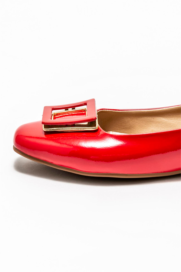 Kırmızı kadın babet - Elle Shoes