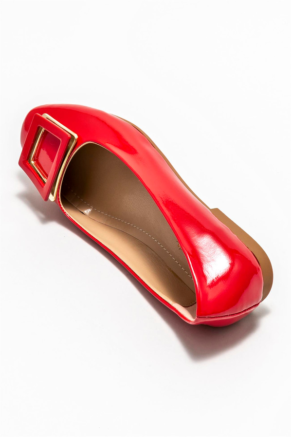 Kırmızı kadın babet - Elle Shoes