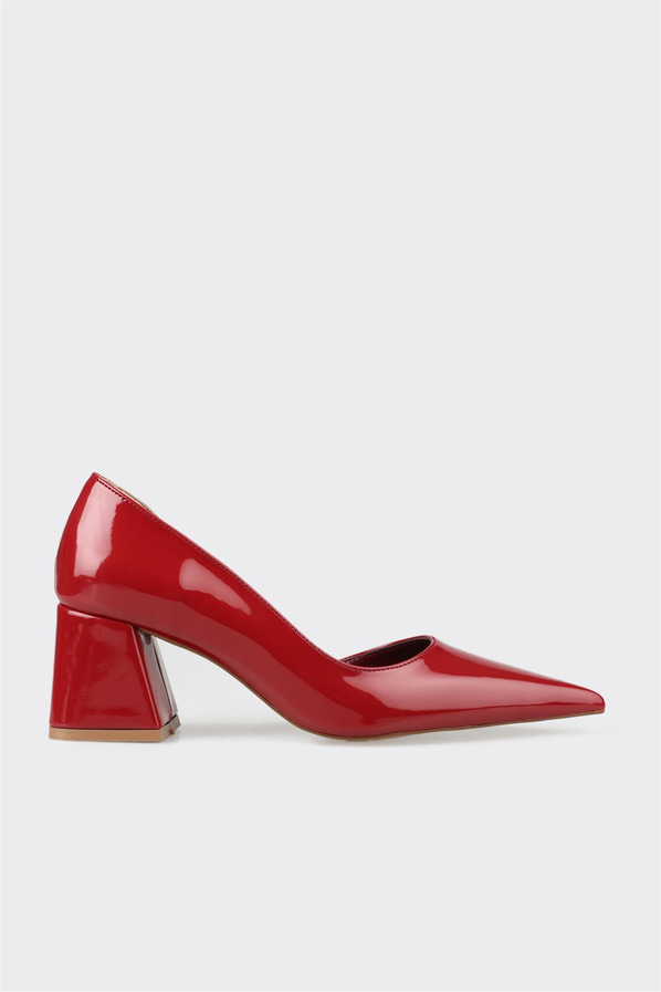 Kırmızı kadın topuklu ayakkabı - Elle Shoes