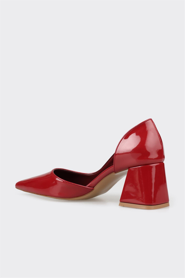 Kırmızı kadın topuklu ayakkabı - Elle Shoes