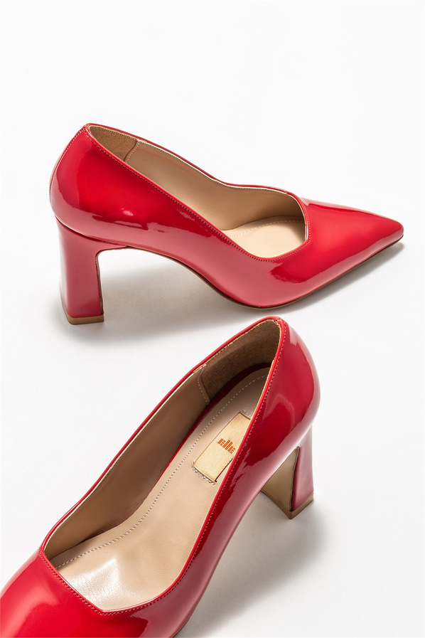 Kırmızı kadın stiletto - Elle Shoes