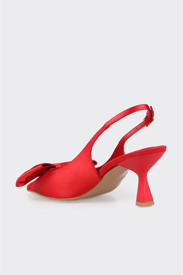 Kırmızı topuklu kadın ayakkabı - Elle Shoes