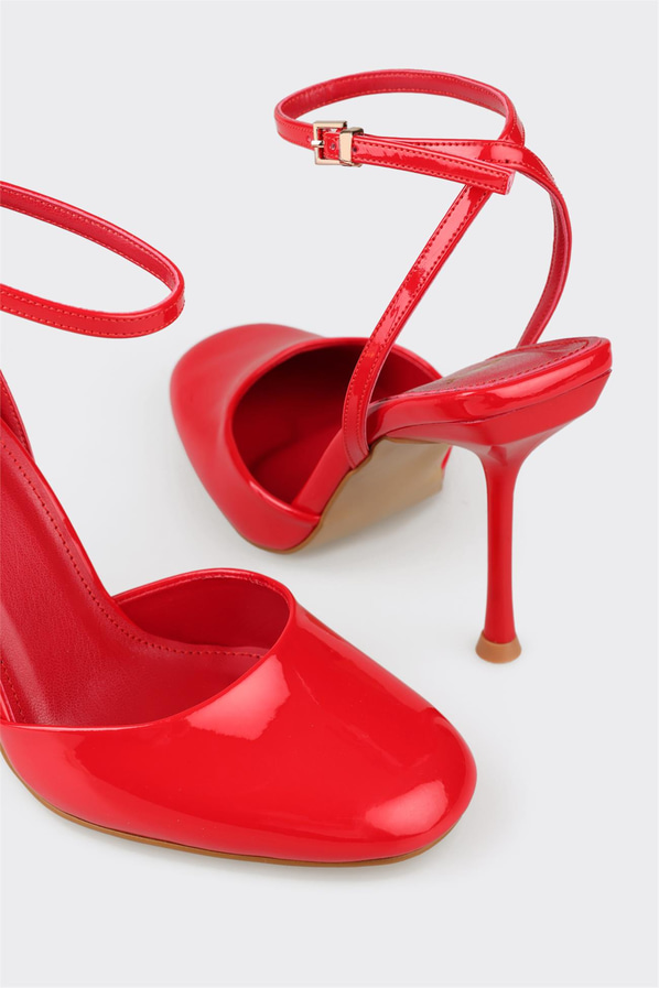 Kırmızı topuklu kadın ayakkabı - Elle Shoes