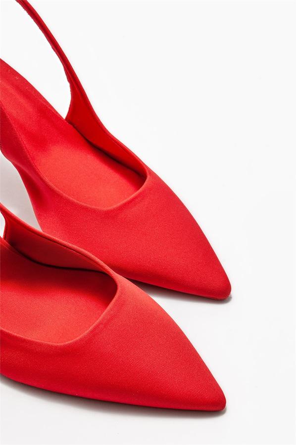 Kırmızı topuklu kadın ayakkabı - Elle Shoes