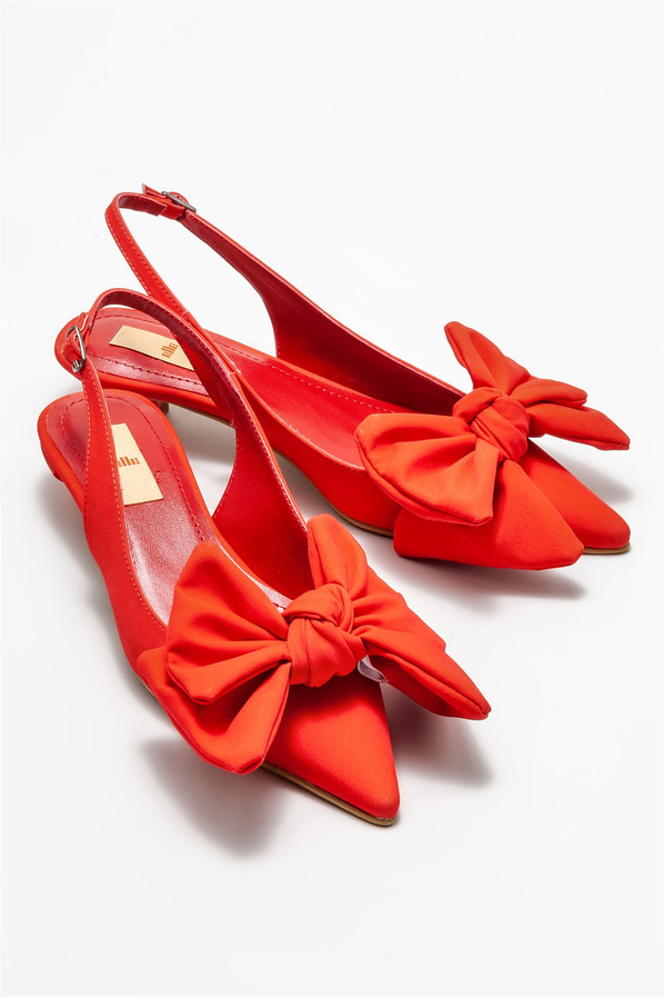 Kırmızı topuklu kadın ayakkabı - Elle Shoes