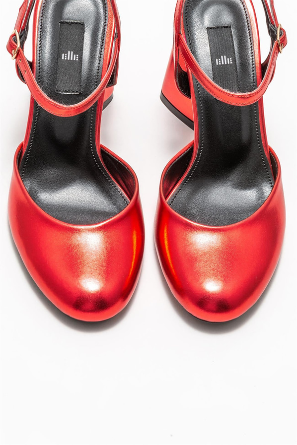 Kırmızı topuklu kadın ayakkabı - Elle Shoes