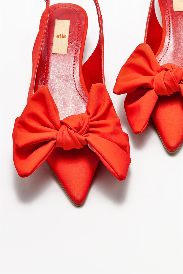 Kırmızı topuklu kadın ayakkabı - Elle Shoes
