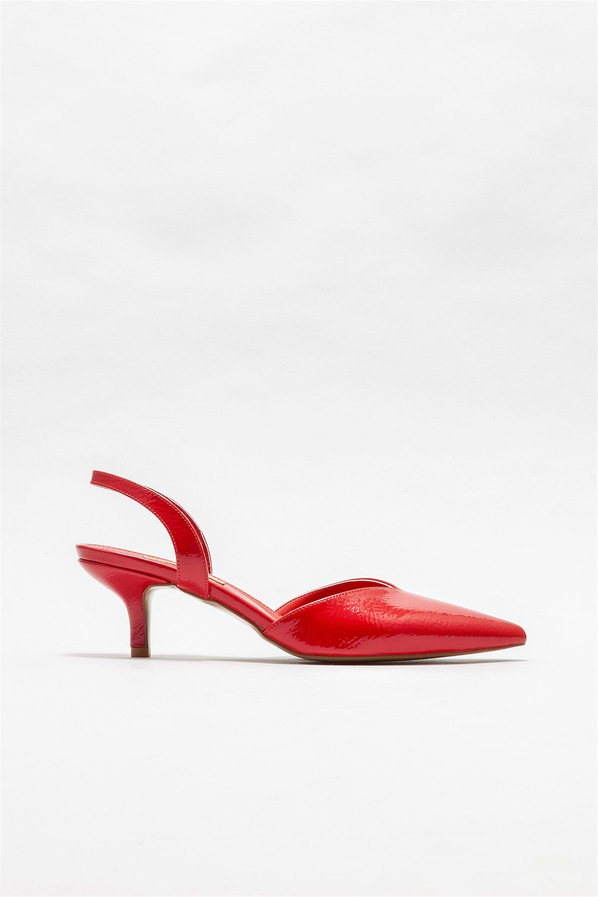 Kırmızı topuklu kadın ayakkabı - Elle Shoes