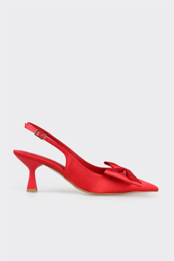Kırmızı topuklu kadın ayakkabı - Elle Shoes