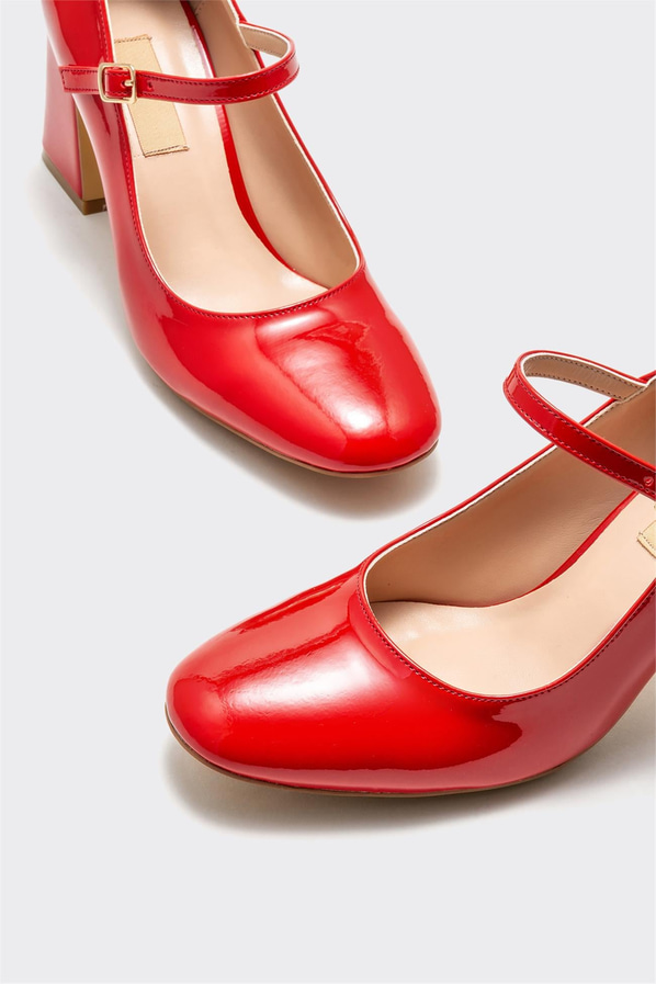 Kırmızı topuklu kadın ayakkabı - Elle Shoes