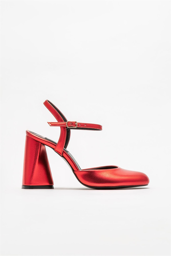 Kırmızı topuklu kadın ayakkabı - Elle Shoes