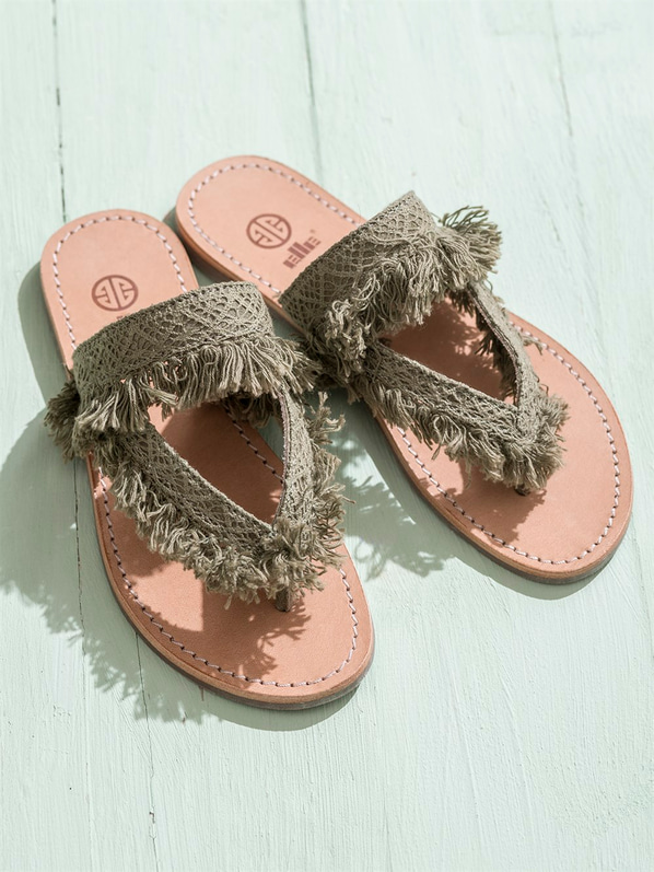 Yeşil kadın terlik - Elle Shoes