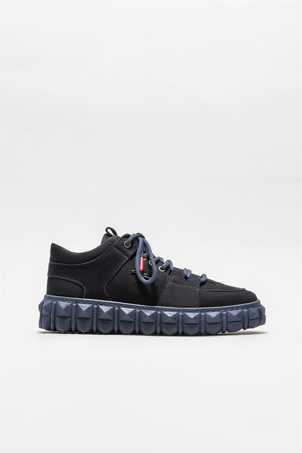 Lacivert deri erkek bot - Elle Shoes
