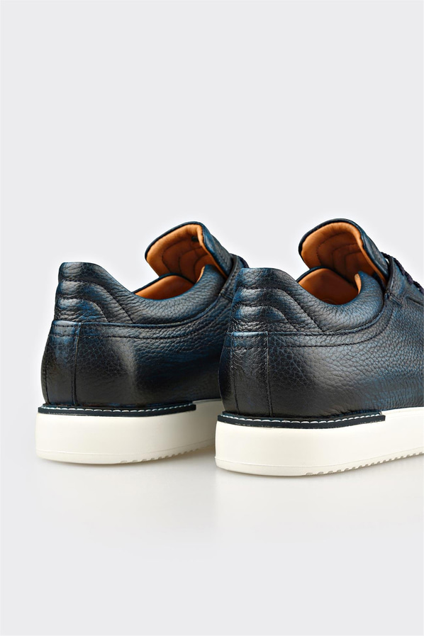 Lacivert Deri Erkek Günlük Ayakkabı