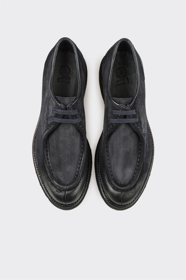 Lacivert Deri Erkek Günlük Ayakkabı