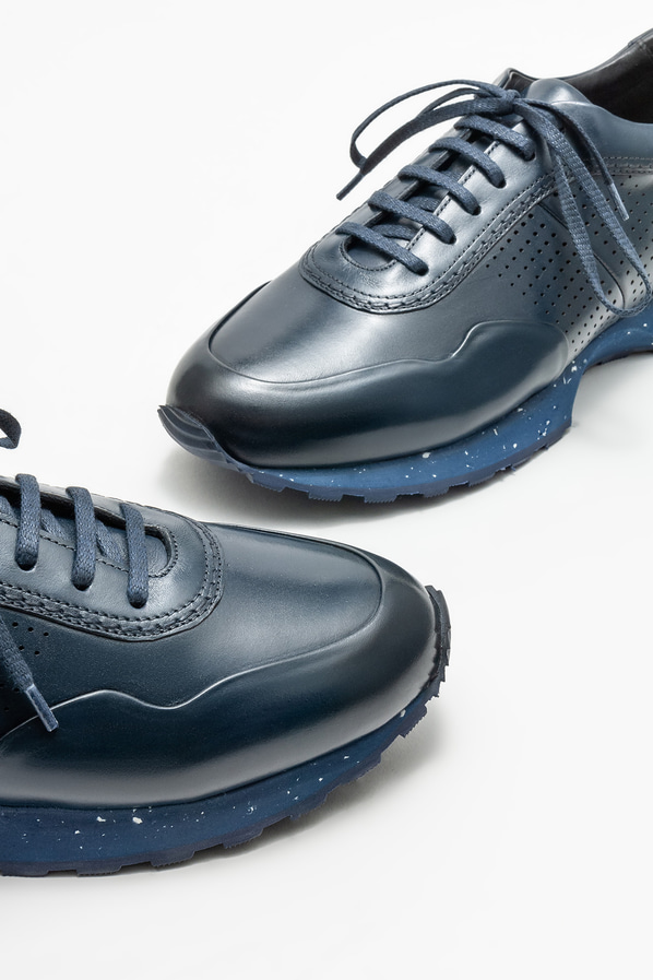 Lacivert deri erkek günlük ayakkabı, günlük kullanım için - Elle Shoes