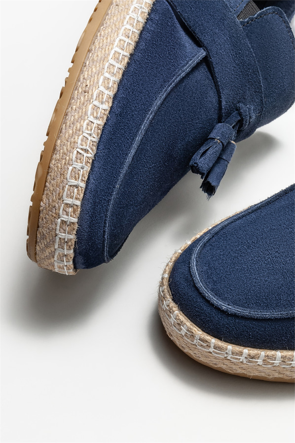 Lacivert deri erkek günlük ayakkabı, günlük kullanım için - Elle Shoes