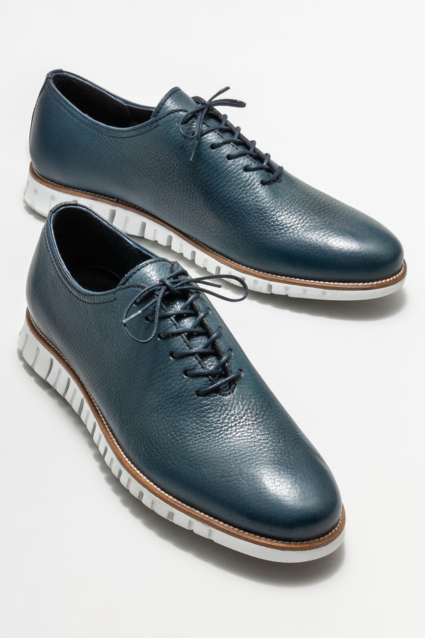 Lacivert deri erkek günlük ayakkabı, günlük kullanım için - Elle Shoes
