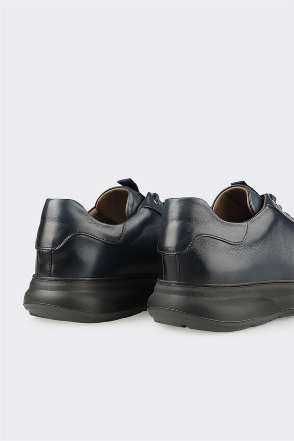 Lacivert Deri Erkek Günlük Ayakkabı
