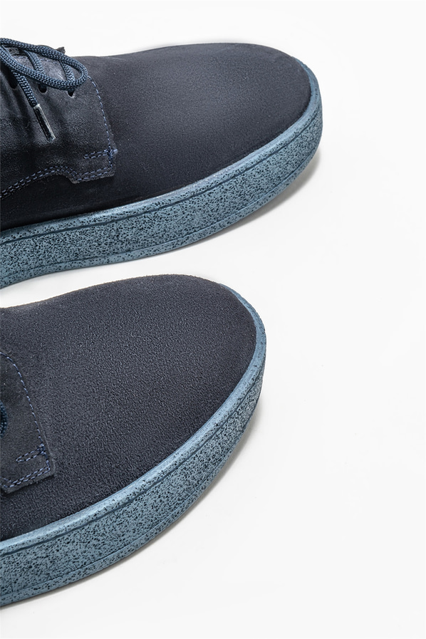 Lacivert deri erkek günlük ayakkabı, günlük kullanım için - Elle Shoes