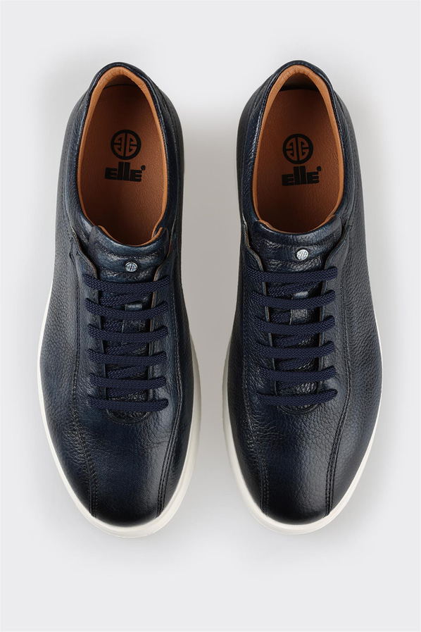Lacivert Deri Erkek Günlük Ayakkabı