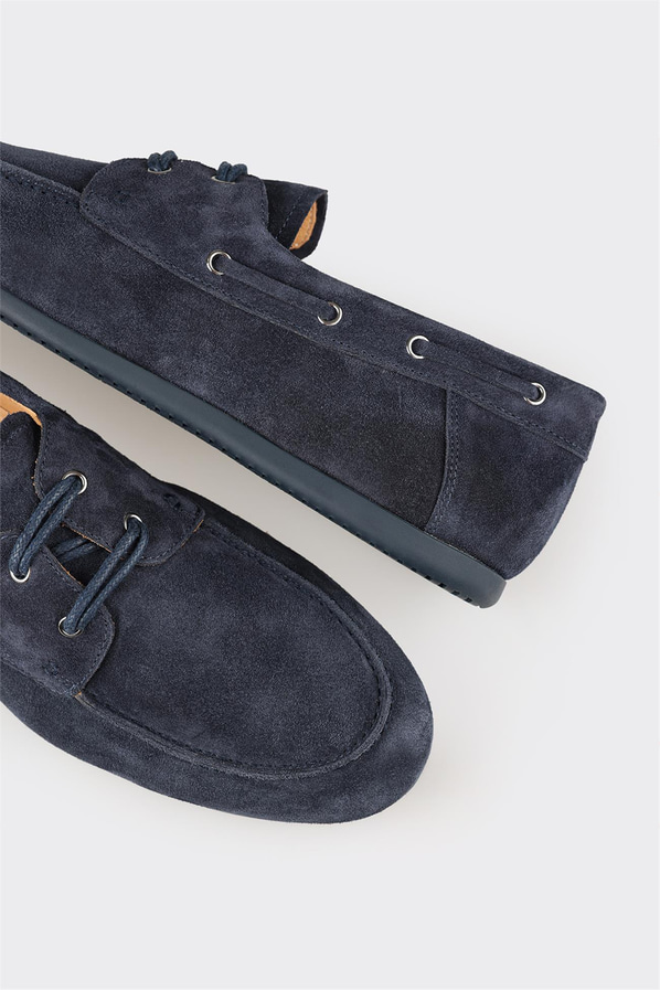 Lacivert deri erkek günlük ayakkabı, günlük kullanım için - Elle Shoes