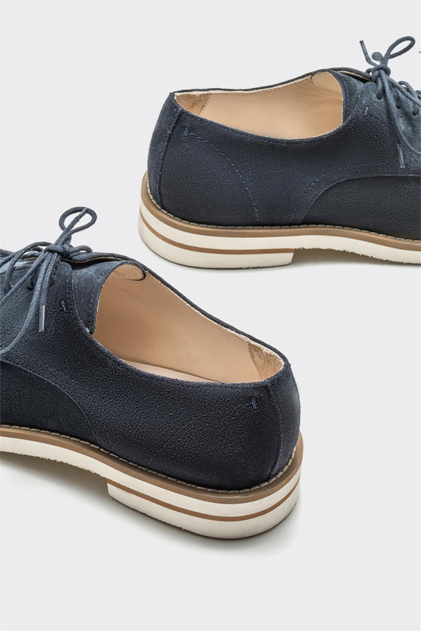 Lacivert deri erkek günlük ayakkabı, günlük kullanım için - Elle Shoes