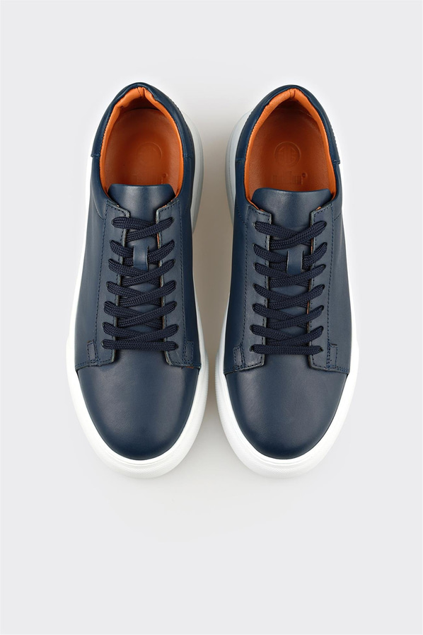 Lacivert Deri Erkek Günlük Ayakkabı