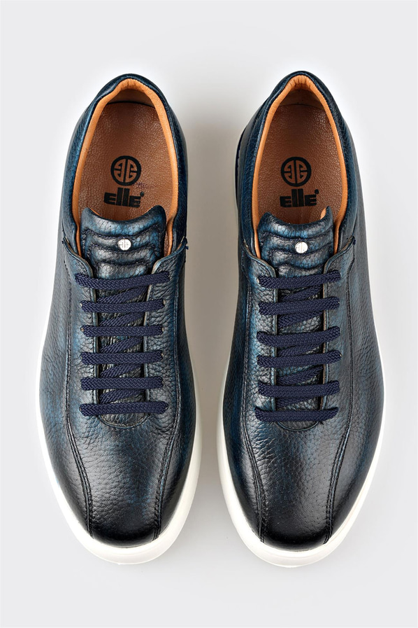 Lacivert Deri Erkek Günlük Ayakkabı