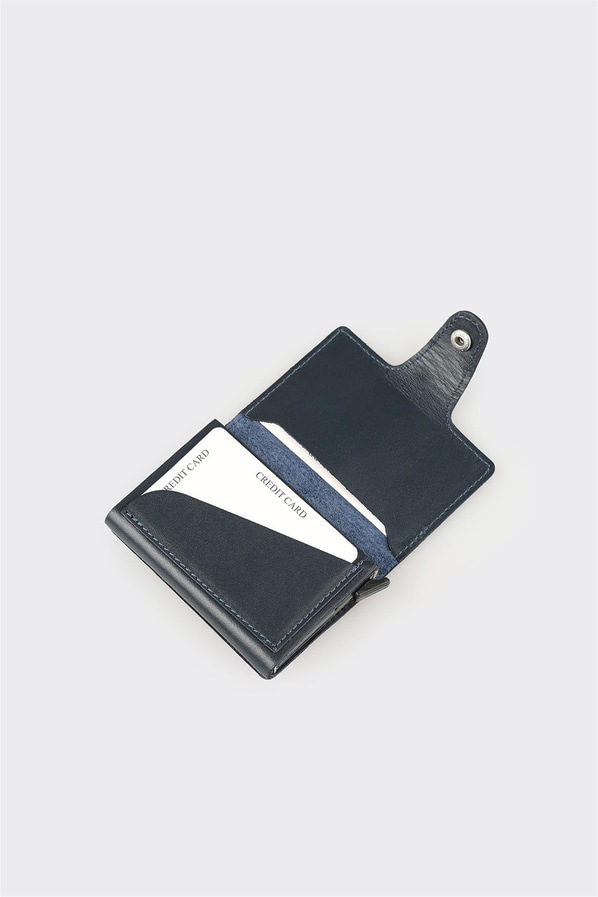 Lacivert Deri Erkek Kartlık