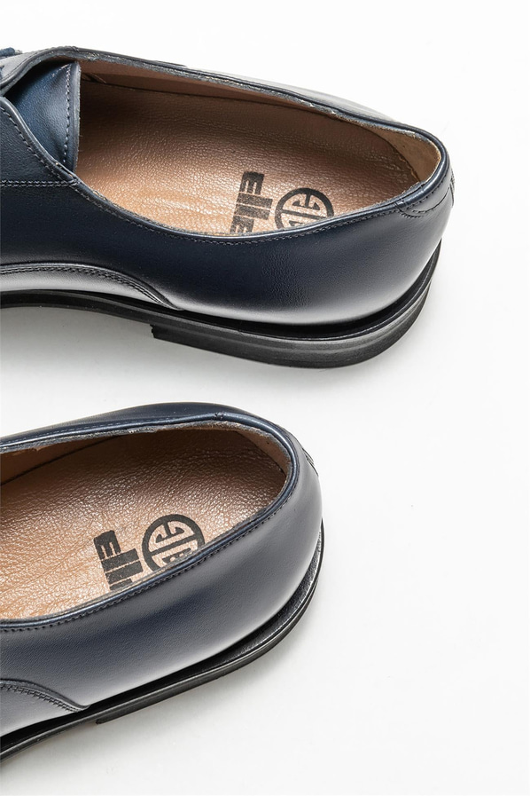Lacivert deri erkek klasik ayakkabı - Elle Shoes